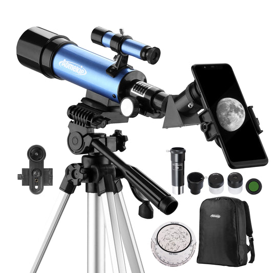 18X-135X Astronomical Telescope - 50mm Aperture Refractor, Phone Adapter, Adjustable Tripod 