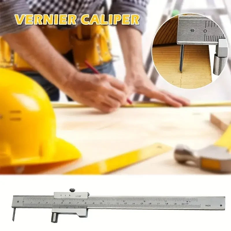 0-200Mm Marking Vernier Caliper with Carbide Scriber Parallel Marking Gauging Ruler Measuring Instrument Tool Send 1Ps Needle