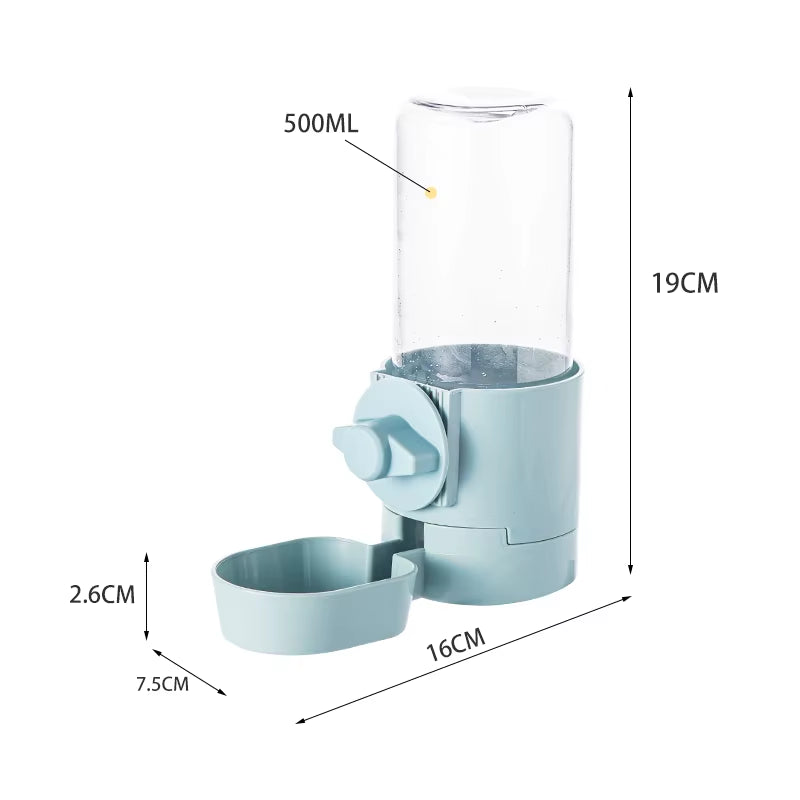 Automatic Pet Feeder Cage Hanging Bowl Water Bottle Food Container Dispenser for Puppy Cats Rabbit Birds Pet Feeding Product