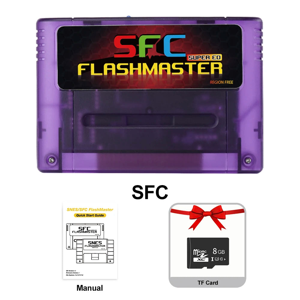 SFC Game Card 3000 in 1 with 8GB TF Card Game Card for Nintendo SNES SFC Game Console with TF Card