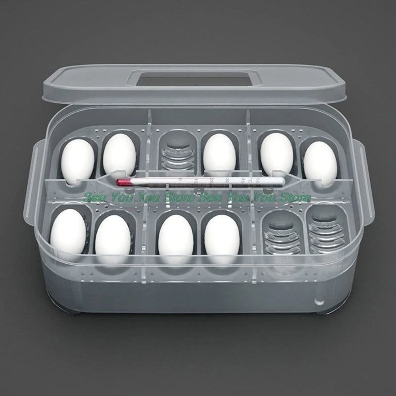 12 Grids Hatch Box Snake Lizard Reptile Egg Tray Boxes Hatching Eggs Device Climbing Pet Tortoise Turtle Incubator Supplies