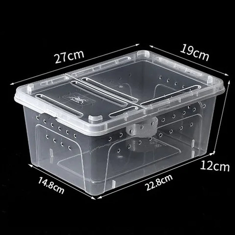 1Pc Insect Reptile Breeding Feeding Box Spider Terrariums Insect Rearing Hatching Containers Lizard Frog Small Animals Supplies