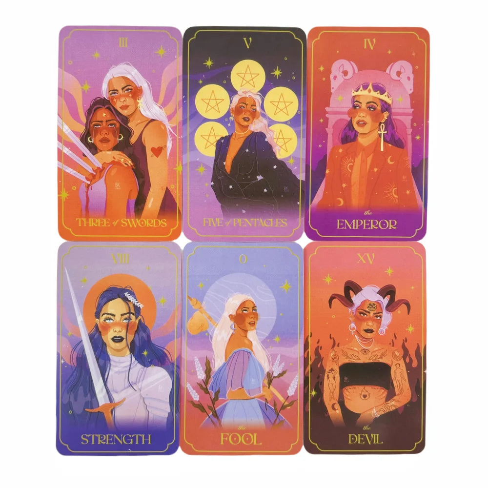 The Lovely Ladies Tarot Cards Board Game Deck Divination Oracle Cards English Vision Fortune Telling Family Party Game Edition
