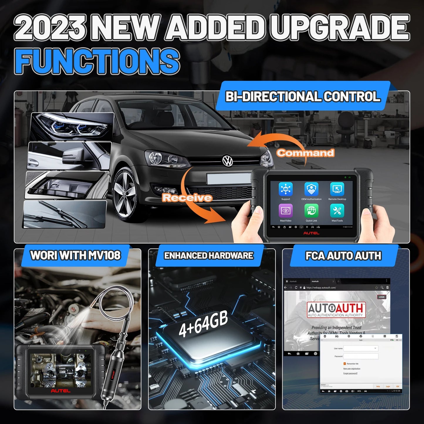 Autel Maxicheck MX808S Full System Diagnostic Tool with 36+ Special Functions Read/ Erase Fault Codes Upgrade Version of MX808