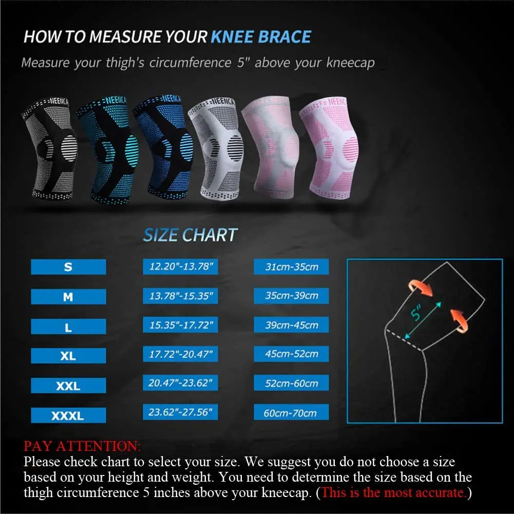 Copper Knee Brace Knee Support with Patella Gel Pad &Side Stabilizers for Knee Pain Sport Arthritis ACL Joint Pain Relief