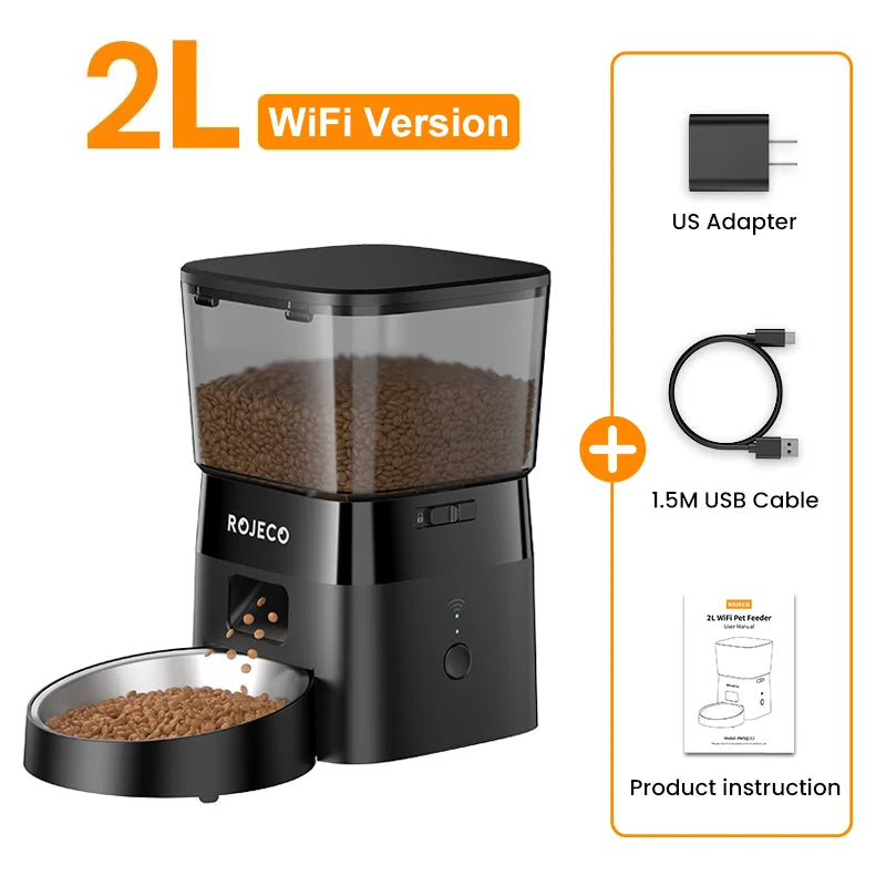 Dog Feeder Automatic Smart Pet Food Dispenser for Pets Dog Kibble Dispenser with WIFI Remote Control Dog Feeding Supplies