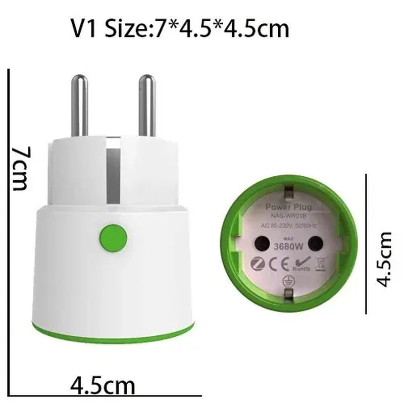 Smart Zigbee Plug Socket 3680W 16A Power Energy Monitoring Timer Switch EU Outlet Home Assistant Zigbee2Mqtt