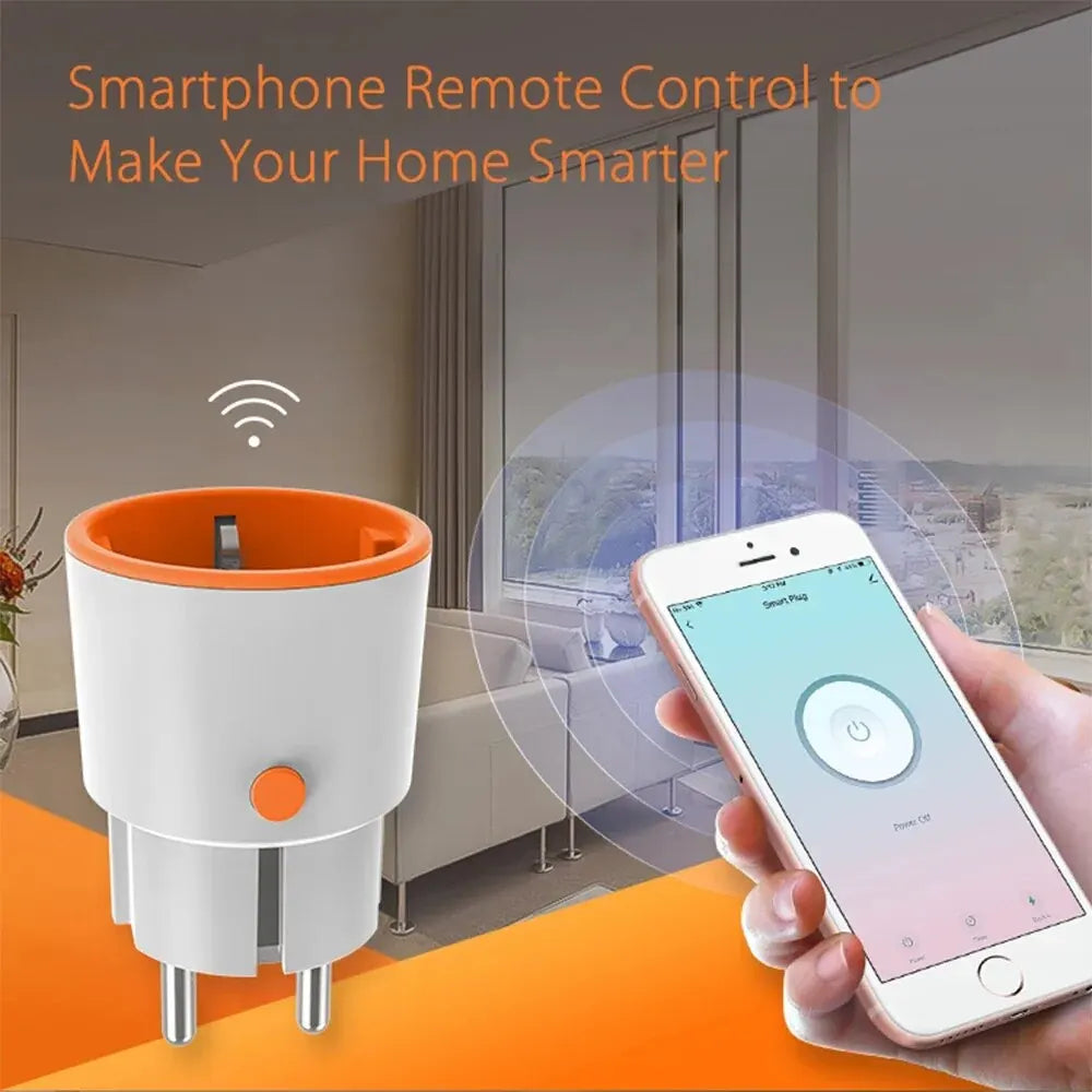 Smart Zigbee Plug Socket 3680W 16A Power Energy Monitoring Timer Switch EU Outlet Home Assistant Zigbee2Mqtt