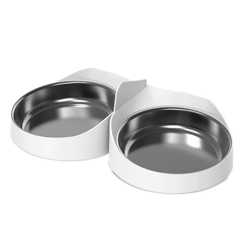 Only Stainless Steel Single & Double Bowl Accessories for 4L Automatic Pet Feeder Cat Food Dispenser without Pet Feeder