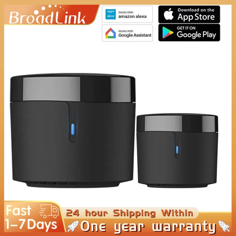 Broadlink RM4 Mini Smart Infrared Home Remote Control Aleax Voice Control Compatible with Google Home & & Alexa Smart Home HUB