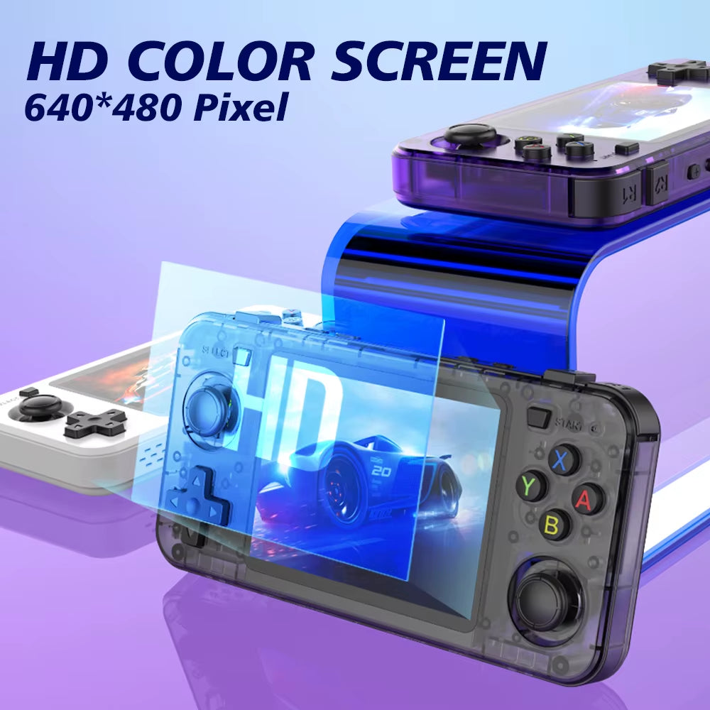 New R36H Retro Handheld Console Open-Source Linux System Classic Game Consoles 3.5 Inch IPS Screen 64G Portable Video Player