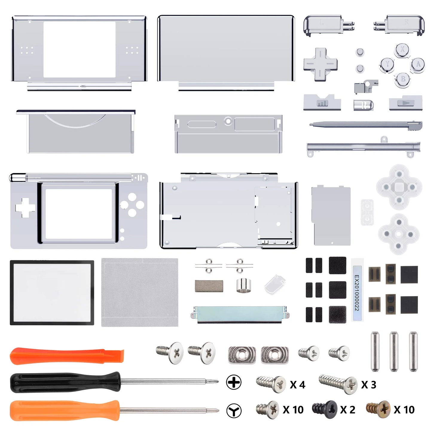 Replacement Full Housing Shell for Nintendo DS Lite, Case Cover with Buttons, Screen Lens for NDSL - Single Series