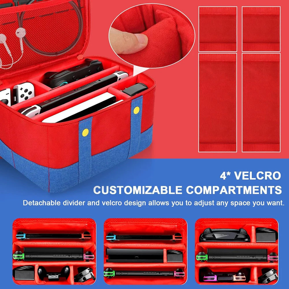 Large Carrying Protective Case for Nintendo Switch OLED Console Pro Controller Travel Storage Bag Case for Switch Accessories