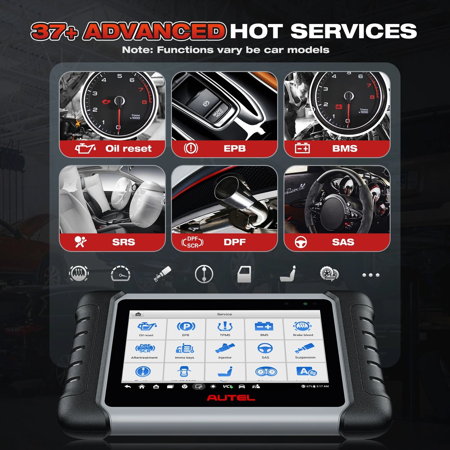Autel Maxipro MP808BT PRO Auto Diagnostic All System Scanner Upgrade of DS808 Same Function as MS906