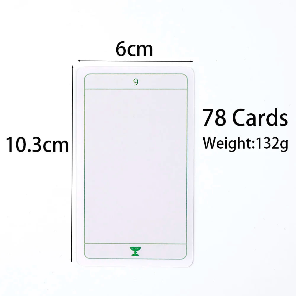Invisible Tarot 78 Blank Cards Create Your Own Tarot Deck 10.3*6Cm Practicing Your Vision of the Invisible for Family Party