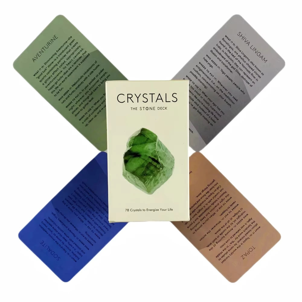 Crystals Tarot Cards Oracle Cards Tarot Deck and Card Game High Quality Kabbalis Board Game Divination Fate Party Enterainment