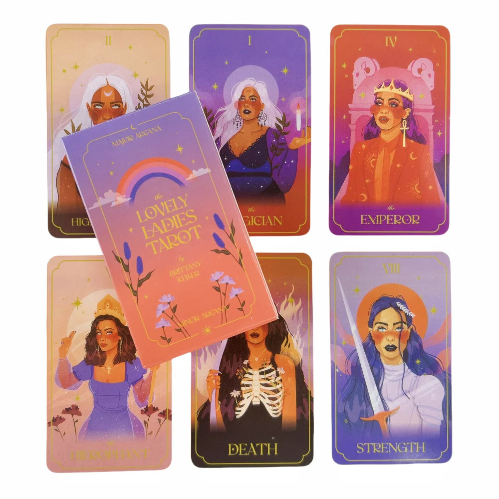 The Lovely Ladies Tarot Cards Board Game Deck Divination Oracle Cards English Vision Fortune Telling Family Party Game Edition