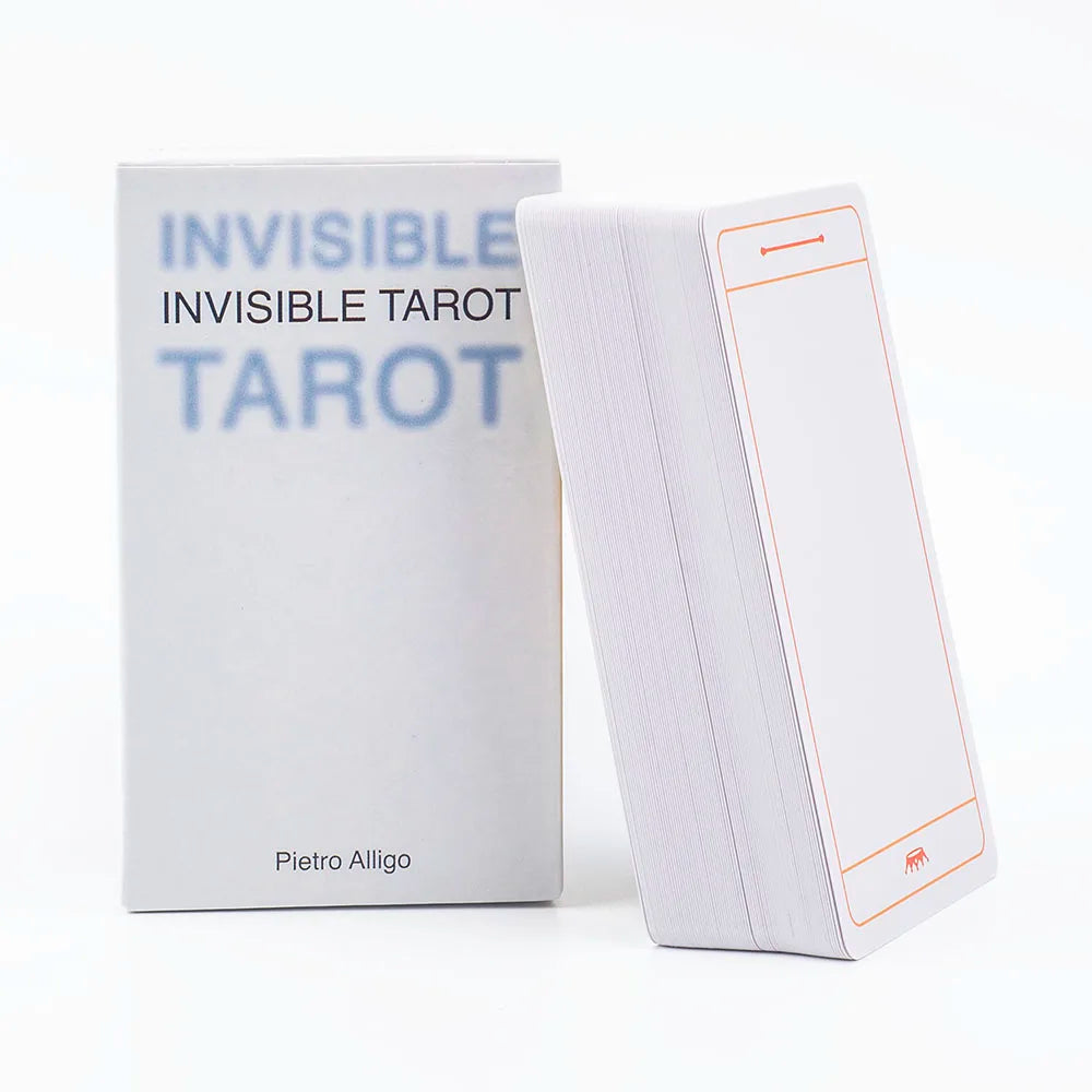 Invisible Tarot 78 Blank Cards Create Your Own Tarot Deck 10.3*6Cm Practicing Your Vision of the Invisible for Family Party