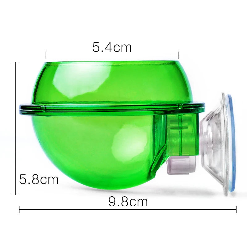 Arboreal Reptile Live Anti-Escape Sucker Feeder Chameleon Food Basin Wall Double Layer Plastic Bowls for Small Animals D9210