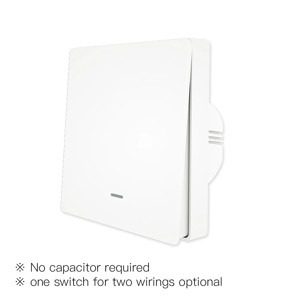 Smart Light Switch No Neutral Wire No Capacitor Needed Smart Life 2/3 Way Works with Alexa Google Home 2Mqtt