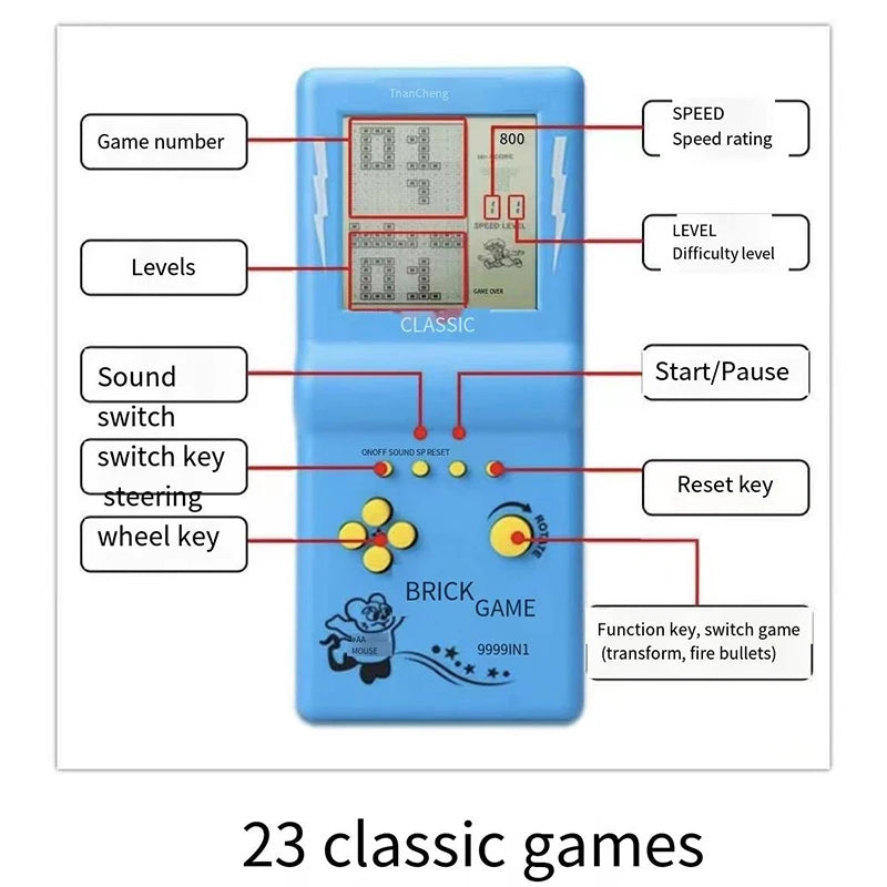 Upgraded Mini Handheld Game Console Built-In 23 Game Childhood Classic Nostalgic Retro Essential Child'S Student Toys