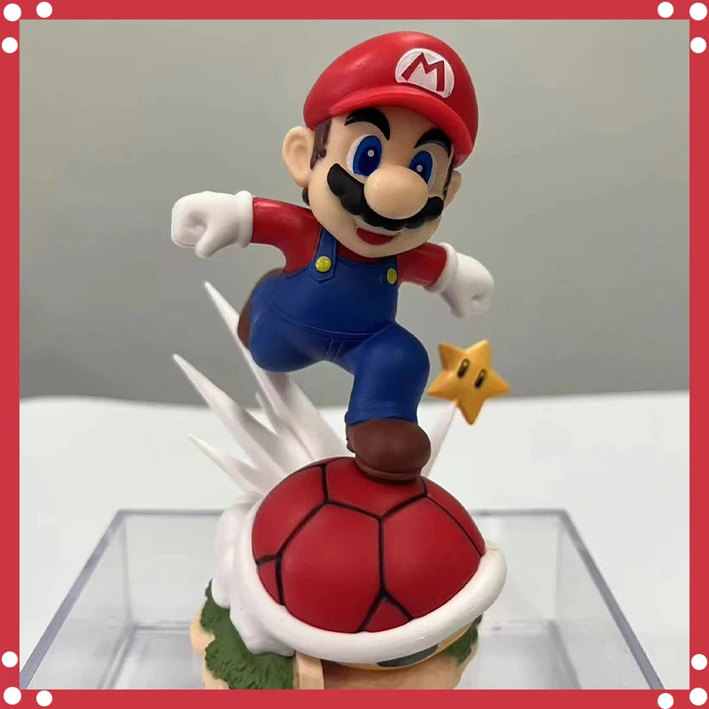 Super Mario Anime Figure Cartoon Grand Running Mario Bros Anime Action Figurine PVC Statue Model Collection Desk Doll Toy Gifts