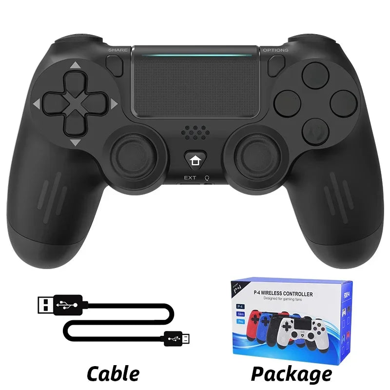 DATA FORG Bluetooth-Compatible Game Controller for Ps4/Slim/Pro Wireless Gamepad for PC Dual Vibration Joystick for Ios/Android