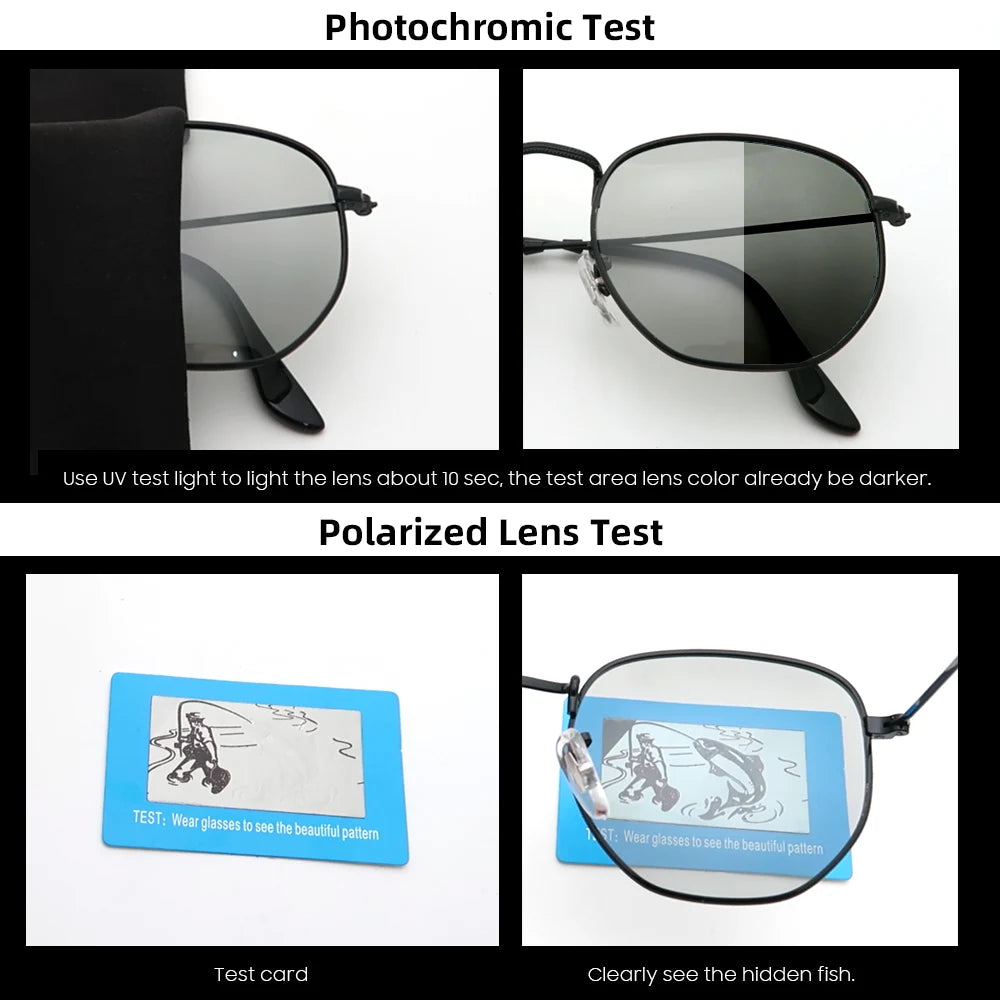 Oval Women Fashion Photochromic Sunglasses Polarized Ladies Metal Gold Frame Sun Glasses 2025 Trending Female Shades