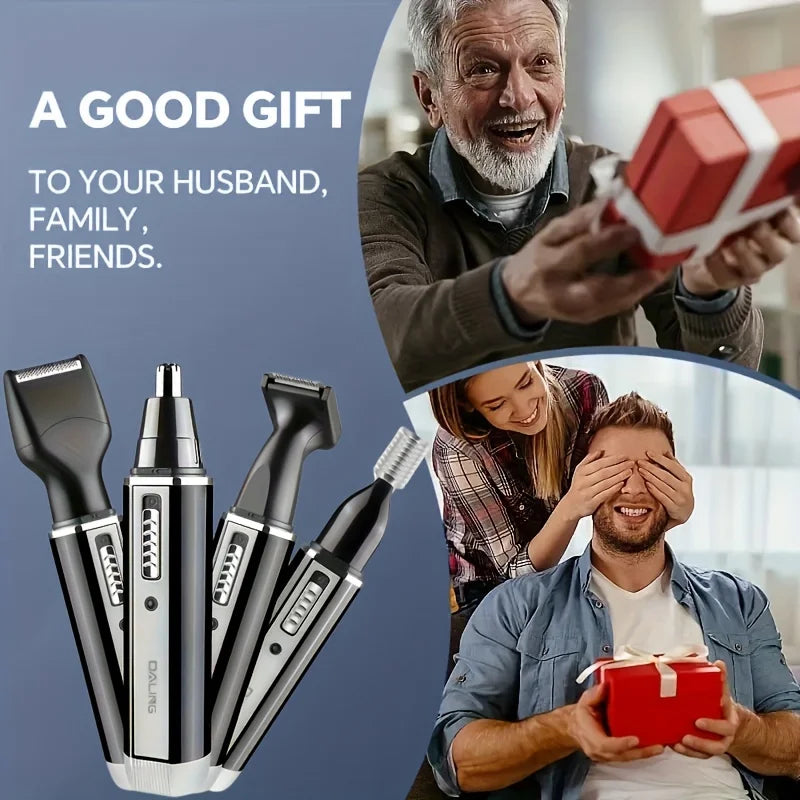 4 in 1 All Purpose Beauty Set Painless Trimming of Nose Hair Beard Eyebrow Trimming and Shaver in One to Create a Delicate Face
