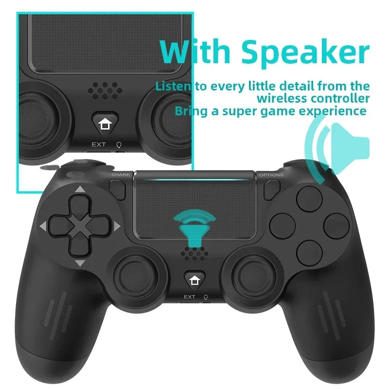 DATA FORG Bluetooth-Compatible Game Controller for Ps4/Slim/Pro Wireless Gamepad for PC Dual Vibration Joystick for Ios/Android