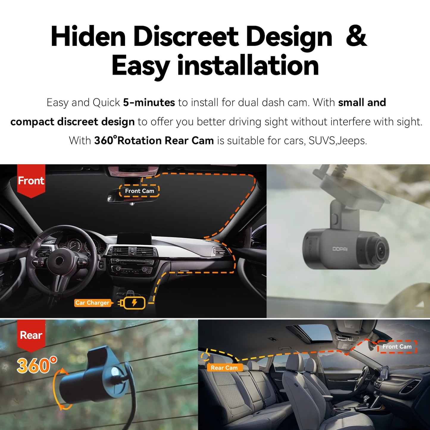 Mola N3 Pro Dash Camera Driving Vehicle Cam Wifi Smart Connect Car Recorder 2.5K Car DVR Dash Camera