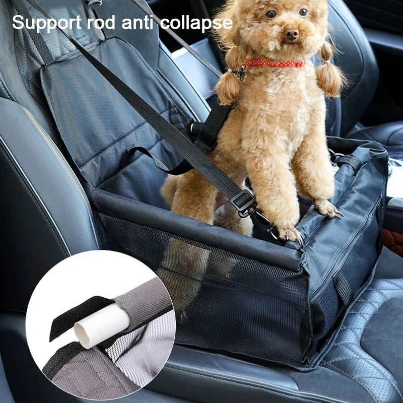 Travel in Style: Waterproof Double Thick Mesh Pet Car Seat Bag & Blanket for Small Dogs - 5 Vibrant Colors Available