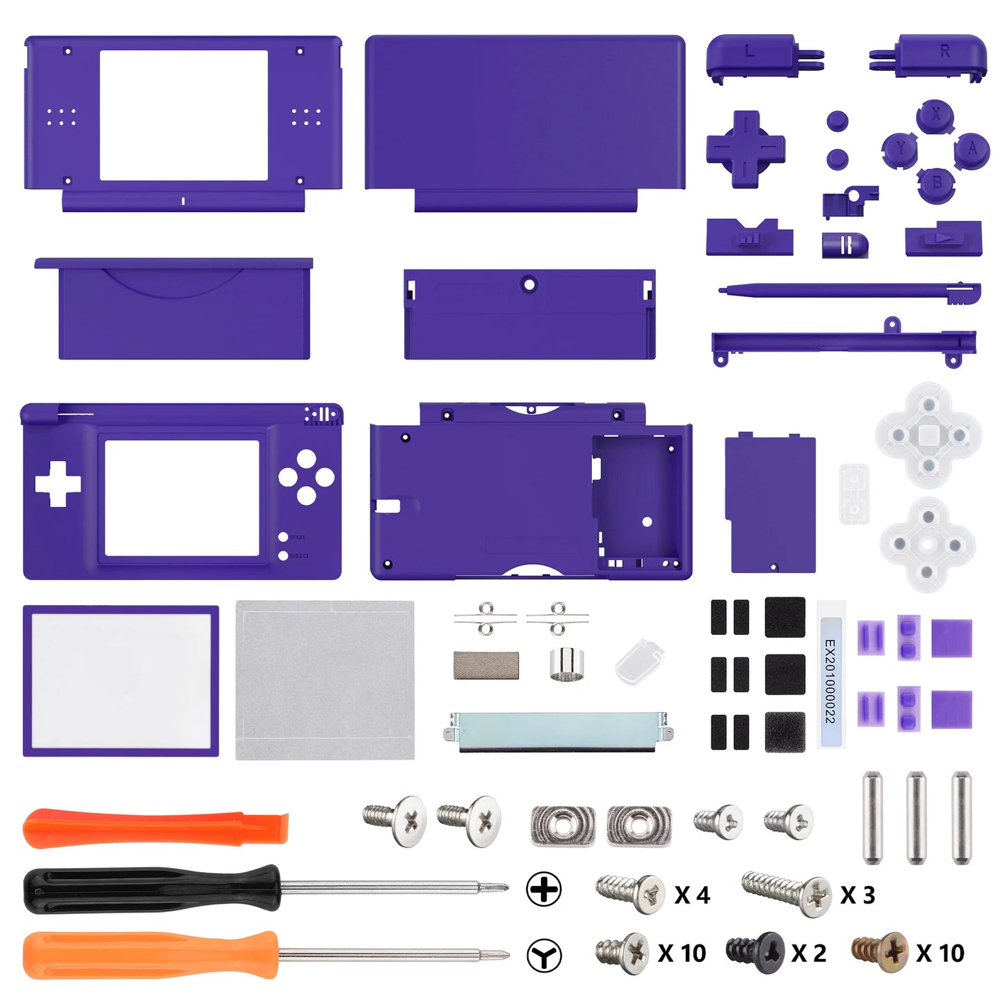 Replacement Full Housing Shell for Nintendo DS Lite, Case Cover with Buttons, Screen Lens for NDSL - Single Series