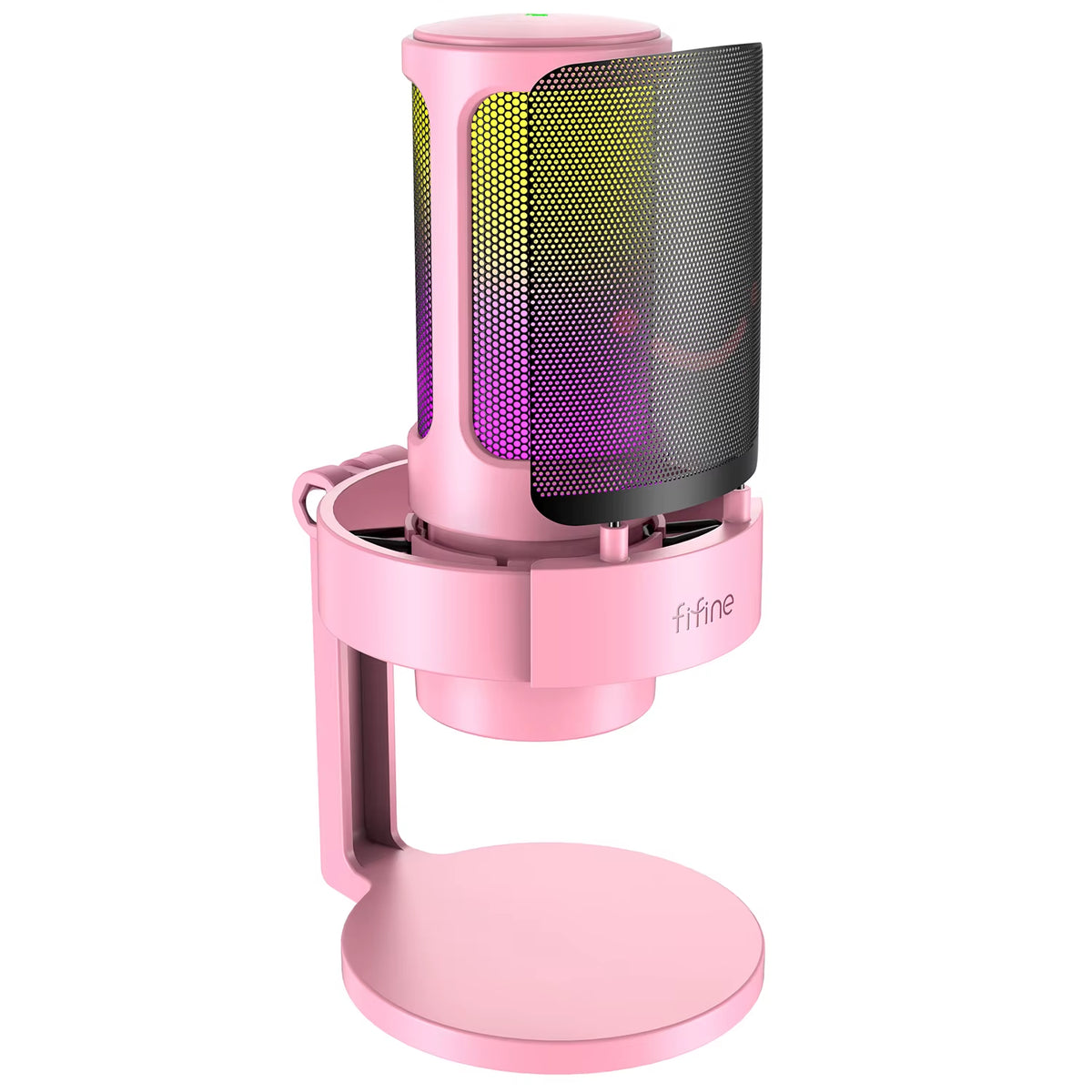 FIFINE A8 USB Microphone for Professional Recording and Streaming on PC and Mac with Headphone Output, Touch-Mute Button, and 3 RGB Lighting Modes