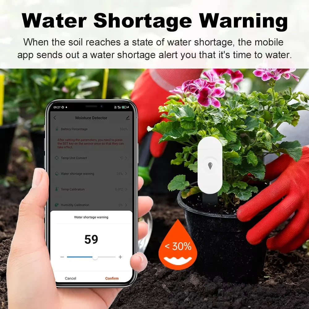 Smart Zigbee Soil Moisture Sensor Temperature and Humidity Meter Thermo Hygrometer Garden Automation Irrigation Detector