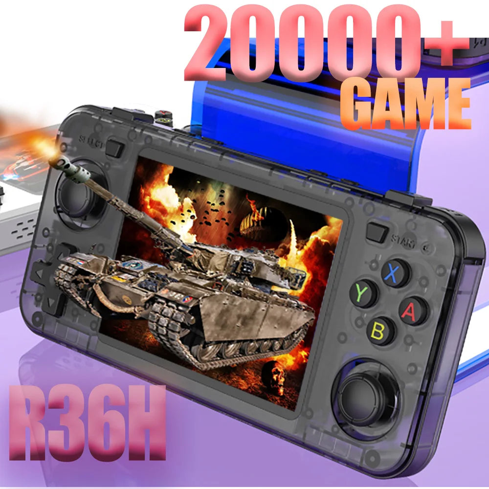 R36H Retro Handheld Game Console ARKOS System Kid Christmas Gift Portable Pocket Video Player 3.5 Inch IPS Screen R36S Landscape