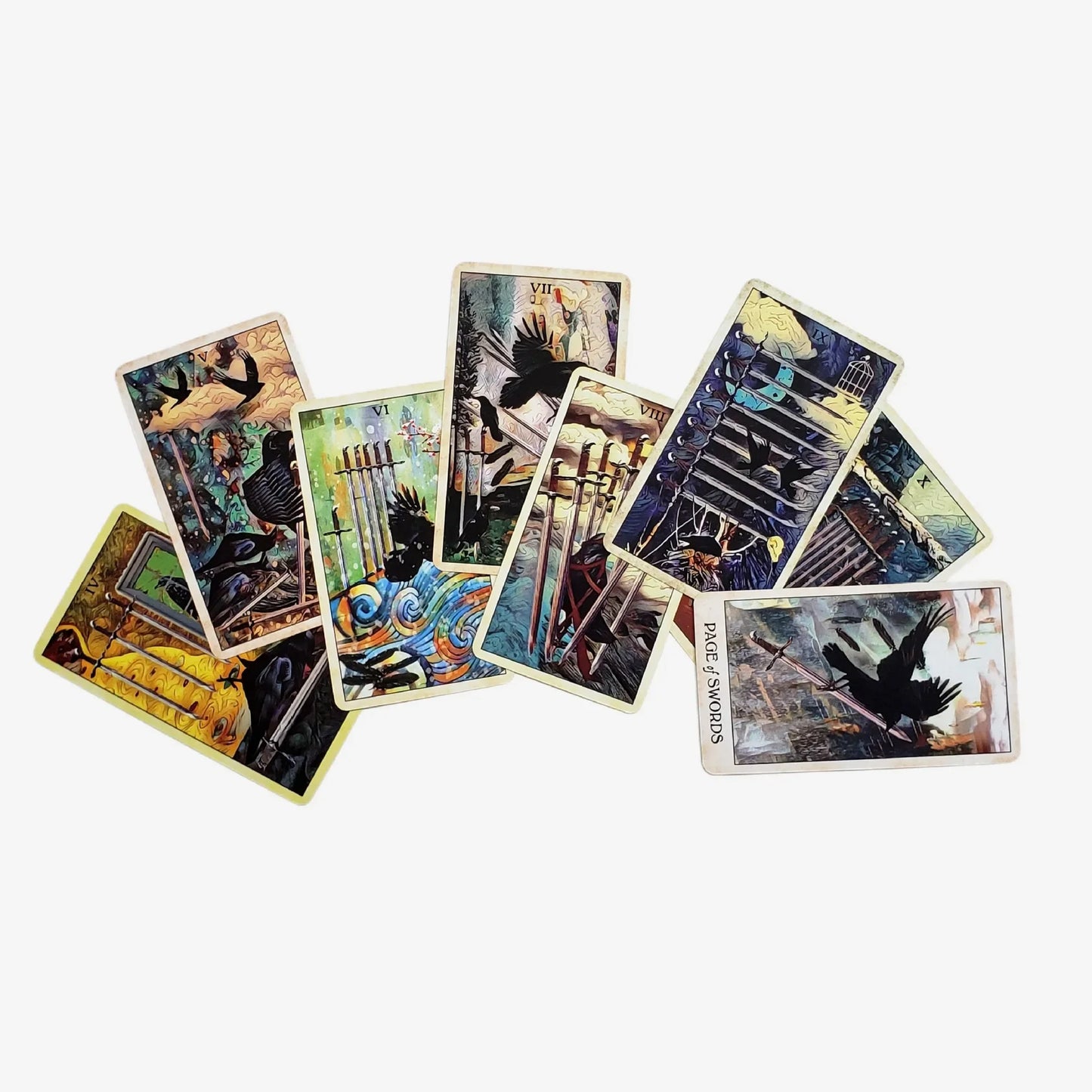 NEW Crow Tarot Cardsn a 78 Tarot Deck English Version Divinatio Fate Oracle Card Board Game for Adult with PDF Guidance