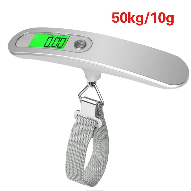 Portable Electronic Scale Digital LCD Hanging Scale 110Lb/50Kg Luggage Suitcase Travel Baggage Bag Weight Scale Balance Tool