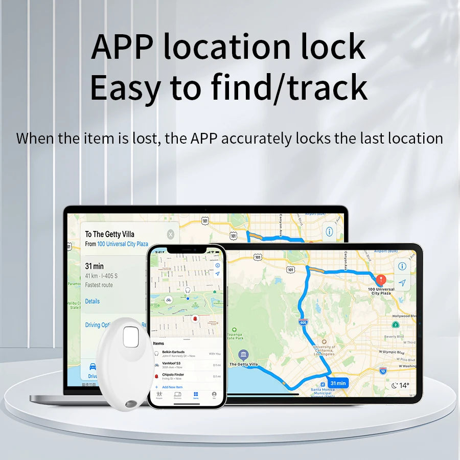 Mini Smart Bluetooth GPS Tracker Find My App Airtag Locator Key Backpack Pet Kid Car Finder Anti-Lost Device Alarm Positioner