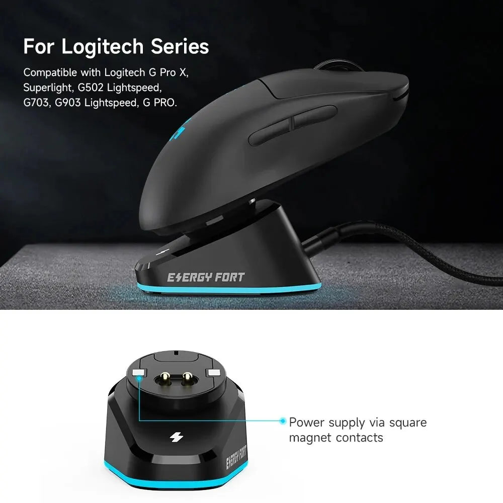 Gaming Mouse Wireless Charger for Logitech G403 G502 X plus G703 G903 HERO Lightspeed Dock Station G PRO X Superlight Hero GPW2