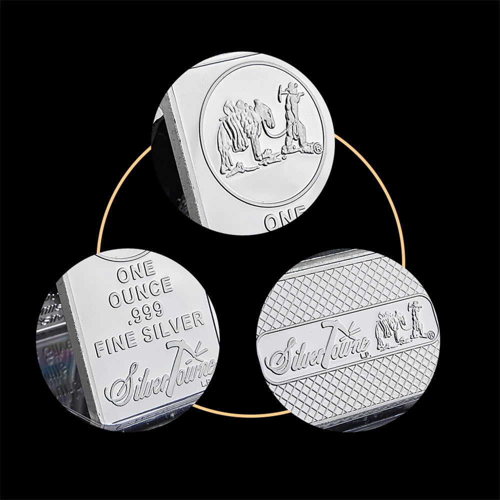 American Prospector 1OZ 999 Value Fine Silver Bullion Bar US Union Metal Coin Collectible