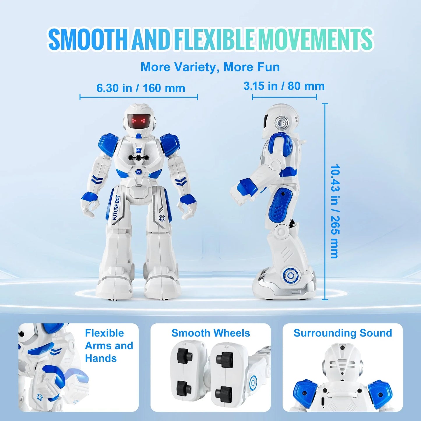 RC Robot Toy for Kids Talking Dancing Gesture Remote Control Programmable