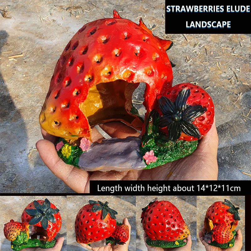 Fish Tank Reptile Box Landscaping Decoration Creative Resin Ornament Lizard Gecko Tree Root Hide Cave Amphibians Terrarium Decor