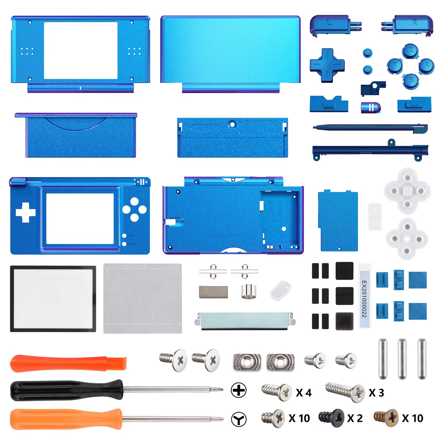 Replacement Full Housing Shell for Nintendo DS Lite, Case Cover with Buttons, Screen Lens for NDSL - Single Series