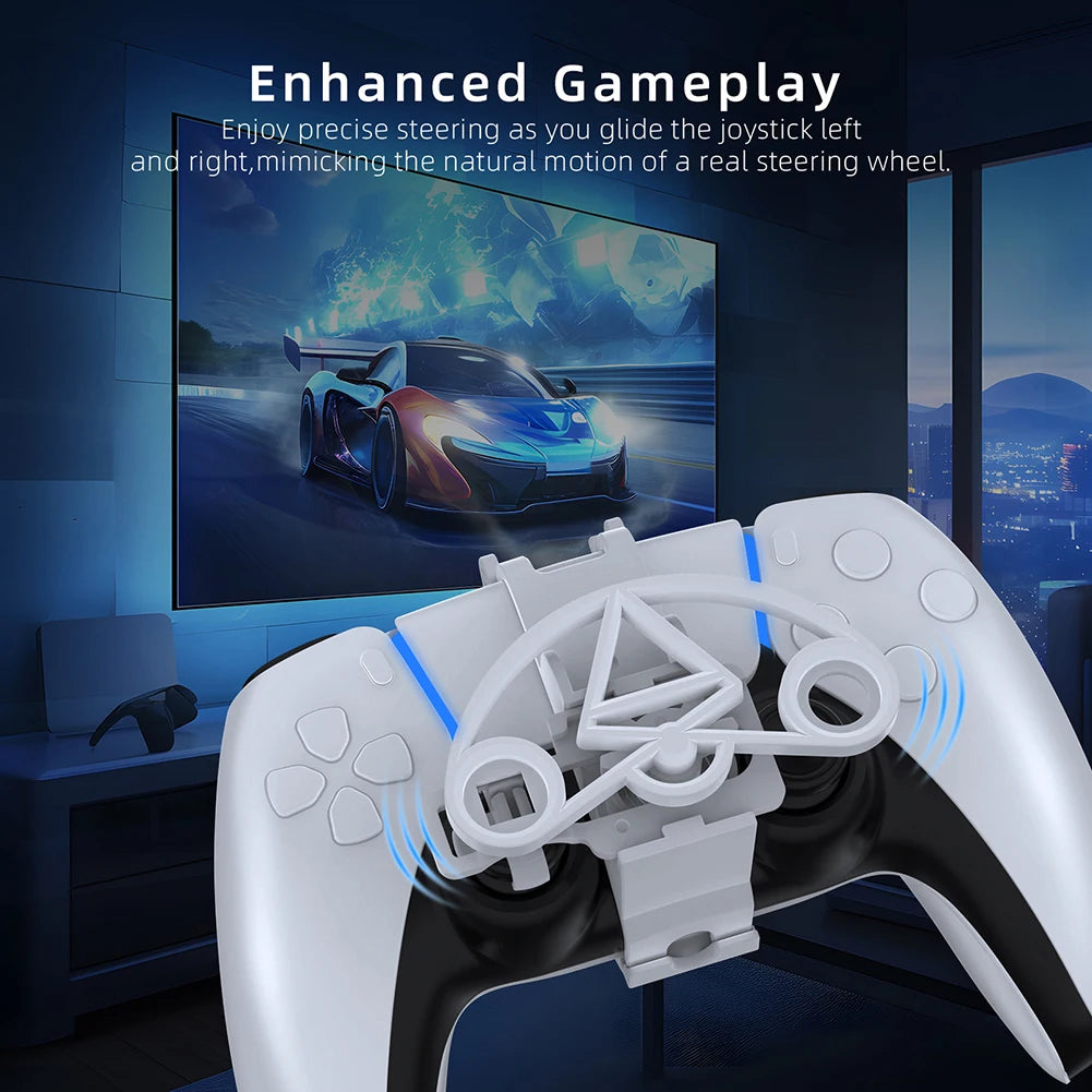 Mini Steering Wheel for PS5 Racing Game Controller Steering Wheel Games Simulation Wheel Auxiliary Replacement Accessories