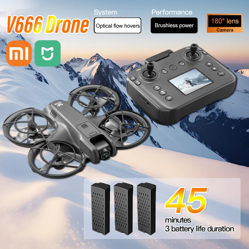 Xiaomi V666 Mini Drone 4K Professional Aerial 8K Dual Camera Intelligent Obstacle Avoidance Brushless Quadcopter Kid RC Toy