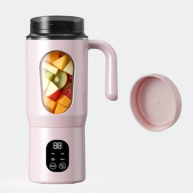 Portable 580ML Juice Maker and Blender with 8 Blades - Durable 2-in-1 Extractor for Smoothies and Shakes
