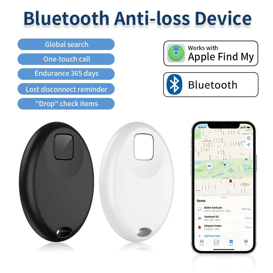 Mini Smart Bluetooth GPS Tracker Find My App Airtag Locator Key Backpack Pet Kid Car Finder Anti-Lost Device Alarm Positioner