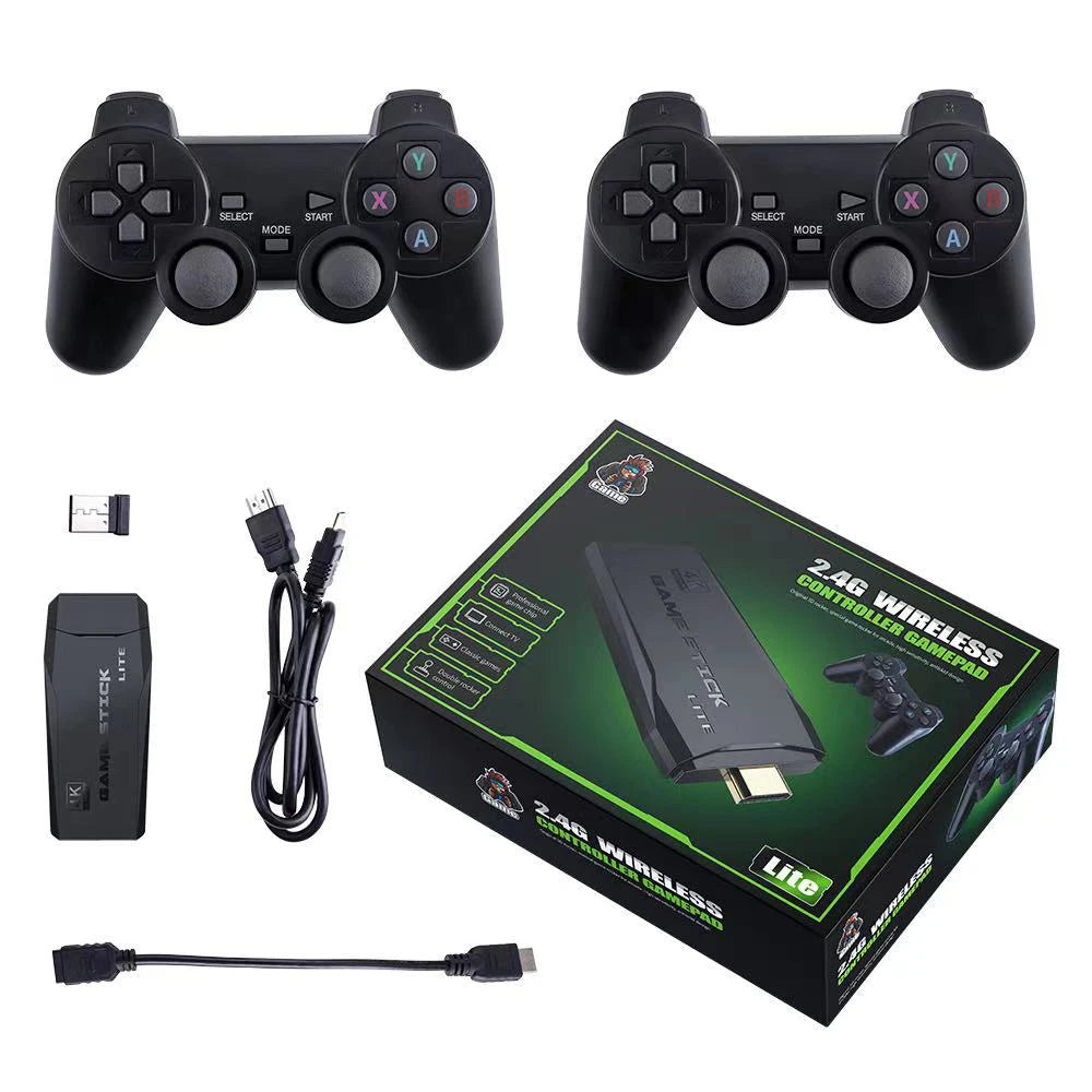 Video Game Sticks M8 Console 2.4G Dual Wireless Controller Game Stick 4K 10000 Games 64GB Retro Game for Dropshiopping Xmas Gift