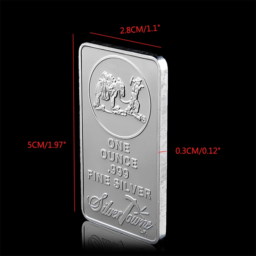 American Prospector 1OZ 999 Value Fine Silver Bullion Bar US Union Metal Coin Collectible